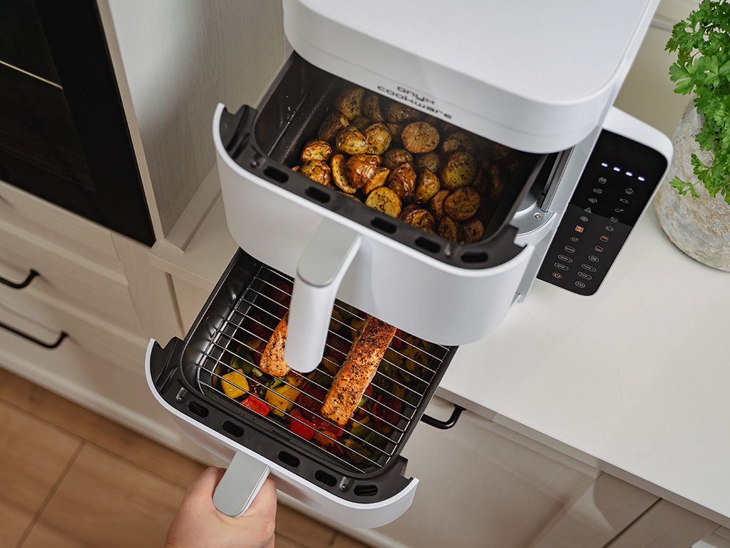 HEISSLUFTFRITTEUSE - DUAL STACK 12L - WEISS - 4