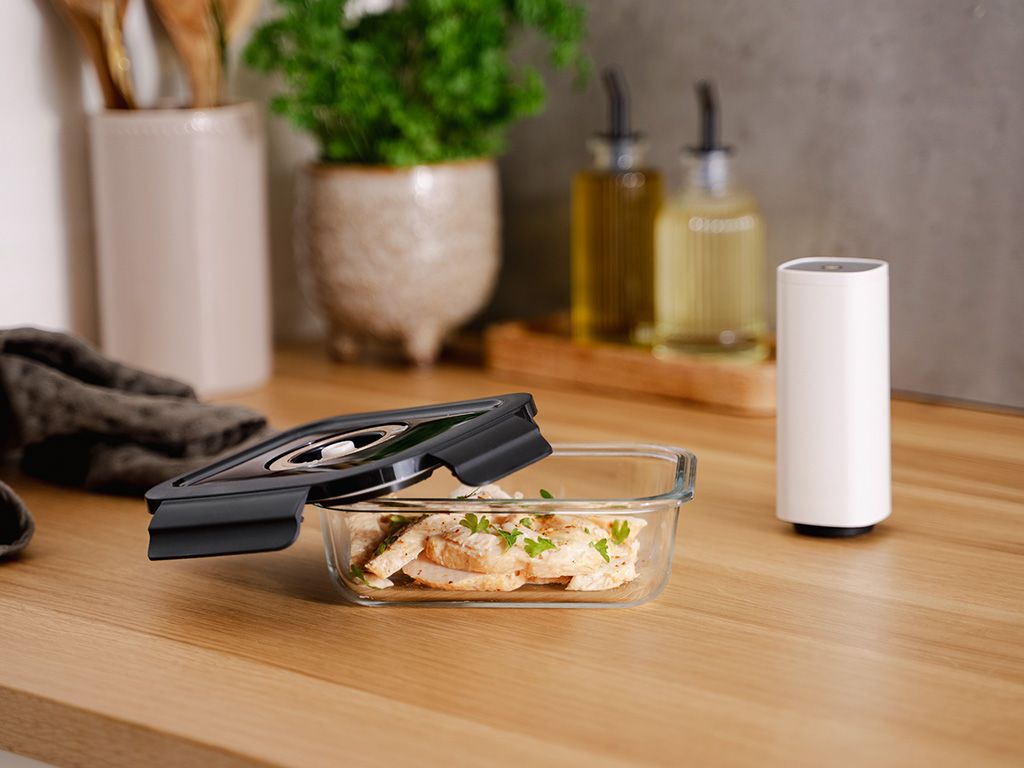 RECTANGLE VACUUM GLASS CONTAINER - 630ML - SET - 4PC - 2