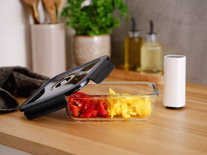 RECHTECKIGER VACUUM-GLASBEHÄLTER – 1480ML – SET – 4TLG - 2