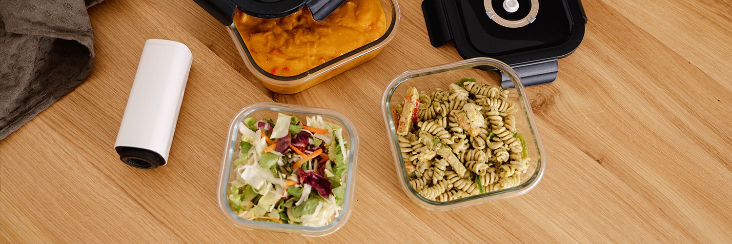 QUADRATISCHER VACUUM-GLASBEHÄLTER – 525ML – SET – 4TLG - 6