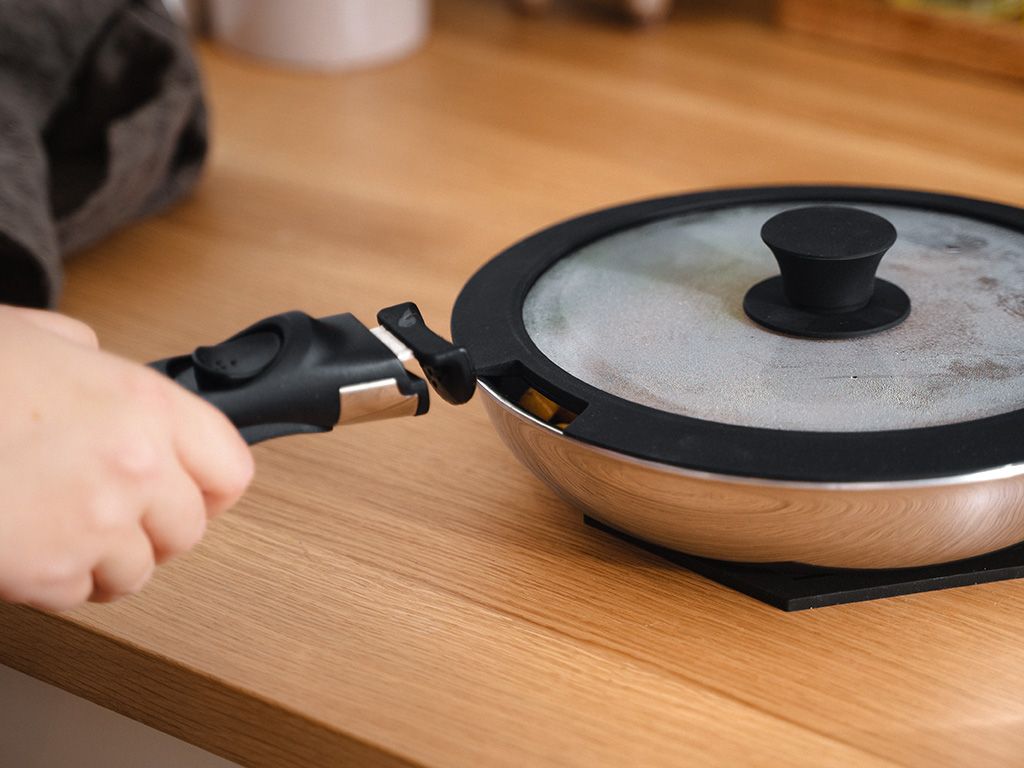 GEMISCHTE BRATPFANNE MIT ABNEHMBAREM GRIFF – 5-TEILIGES SET - 3