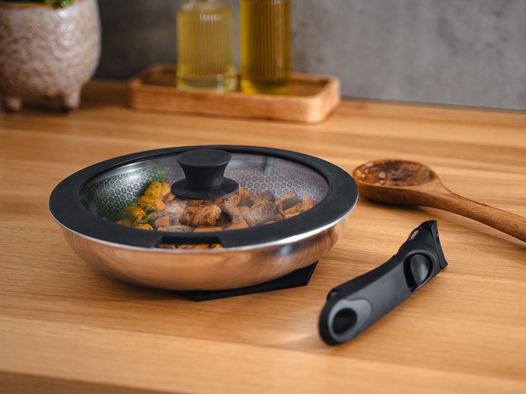 GEMISCHTE BRATPFANNE MIT ABNEHMBAREM GRIFF – 5-TEILIGES SET - 6