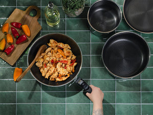 WOKPFANNE MIT ABNEHMBAREM GRIFF 30CM SET