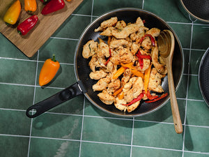 BRATPFANNE MIT ABNEHMBAREM GRIFF 30CM SET