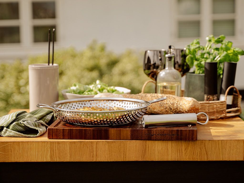 BBQ-GRILLPFANNE MIT ABNEHMBAREM GRIFF 28 CM - 5