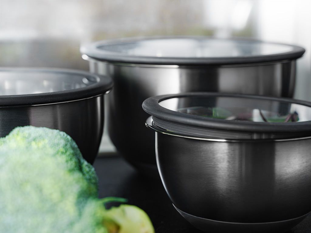 EDELSTAHL-RÜHRSCHÜSSELN 3 STÜCK - 3