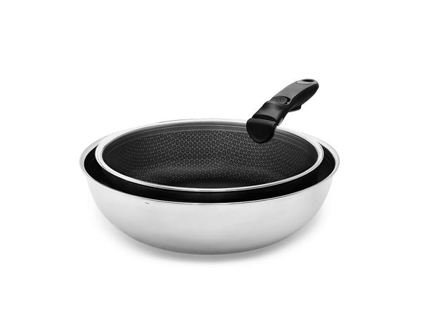 WOK+SAUTÉ-SET MIT ABNEHMBAREM GRIFF – 2 STÜCK