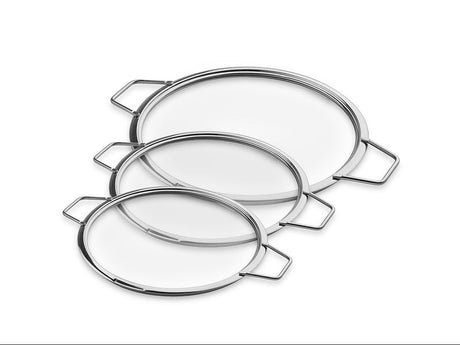 STAPELBARE GLASDECKEL – 20/ 24/ 28 CM – 3 TEILE - 1