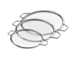 STAPELBARE GLASDECKEL – 24/ 28/ 32 CM – 3 TEILE - 1