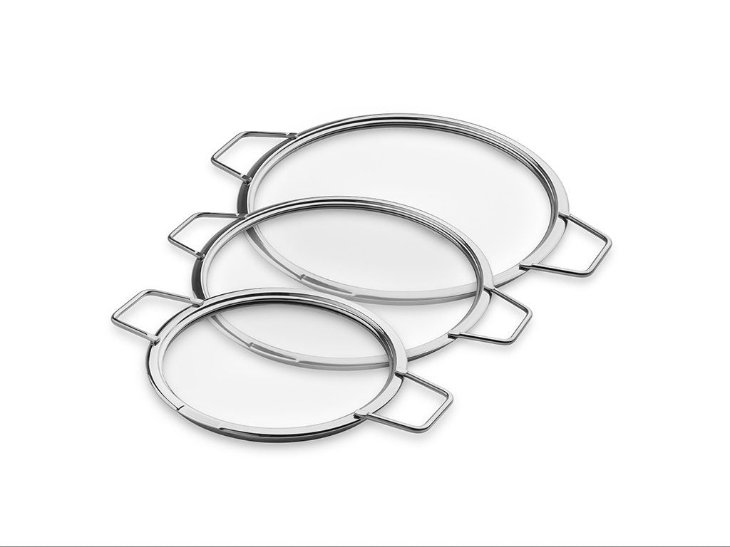 STAPELBARE GLASDECKEL – 14/ 20/ 24 CM – 3 TEILE - 1