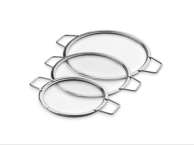 STAPELBARE GLASDECKEL – 14/ 20/ 24 CM – 3 TEILE - 1