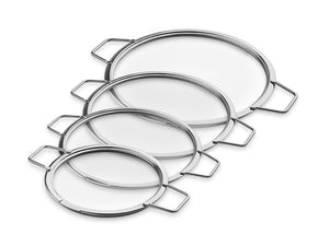 STAPELBARE GLASDECKEL – 18/ 24/ 26/ 28 CM – 4 TEILE - 1