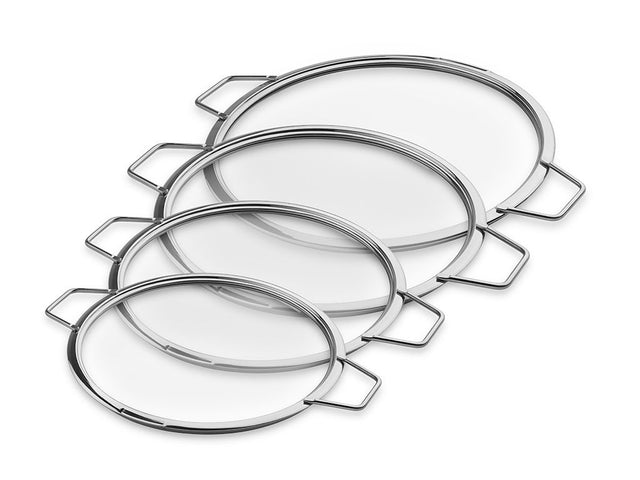 STAPELBARE GLASDECKEL – 24/ 26/ 28/ 30 CM – 4 TEILE - 1