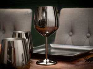 DRINKWARE SET - STAINLESS STEEL WINE GLASS - 3