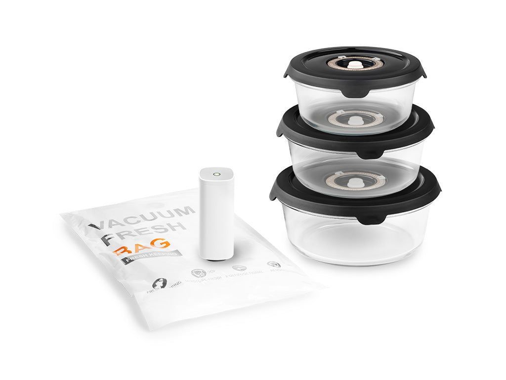 RUNDE VAKUUMGLASBEHÄLTER - BEUTELSATZ - 1