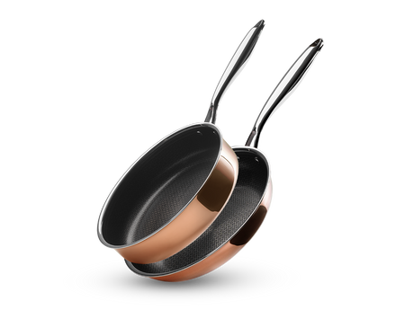 KUPFER HYBRID ANTIHAFT BRATPFANNE+SAUTIERPFANNENSET - 2 TEILE - 1