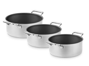 ZERO – NATÜRLICHES ANTIHAFT-KOCHTOPF-SET – 3-TEILIG - 1