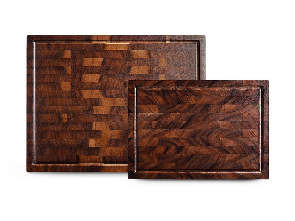 WALNUT CUTTING BOARD - 2PC - 1