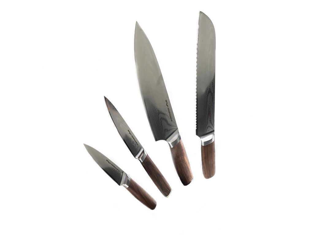Damast-Basismesserset – 4 Stk.